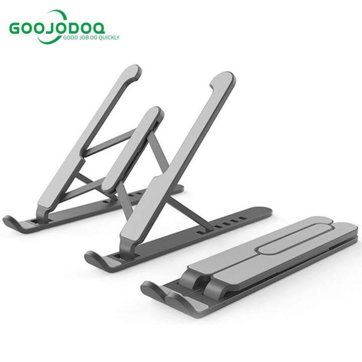 Goojodoq Laptop Stand Adjustable Foldable Large Laptop Holder Wooden