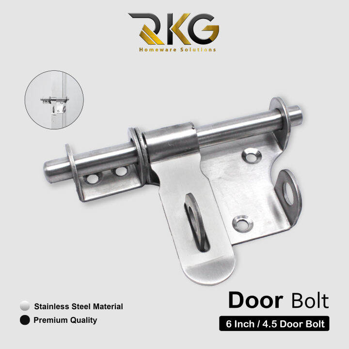 Slot Pintu Gudang 6 Inci Stainless Sus 304 L Grendel Gembok Overpal