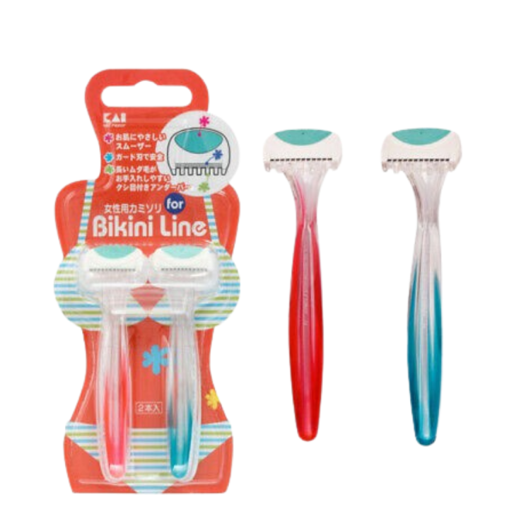 Có Che Tên Set 2 Dao Cạo Bikini Thân Nhựa Kai Bikini Line Razor