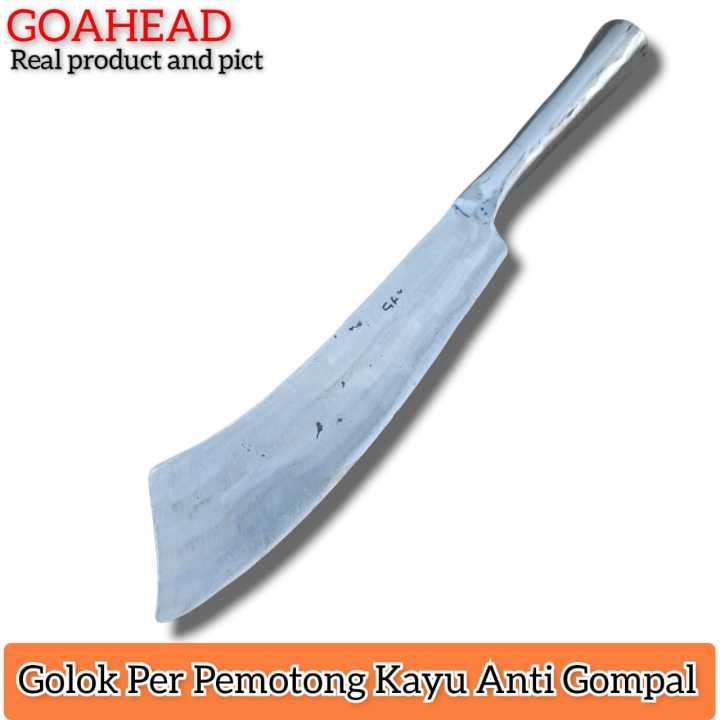 Golok Daging BAJA PUTIH Gagang Besi Full Baja Pisau Daging Cacah