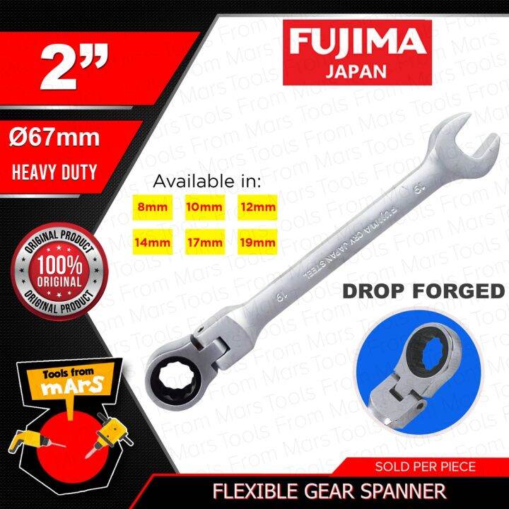 FUJIMA Flexible Gear Spanner Combination Wrench 8mm 10 12 14 17