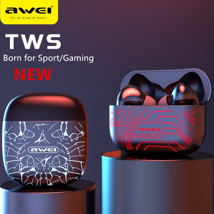 Awei T29 Pro True Wireless Games Earbuds With Charging Case Lazada