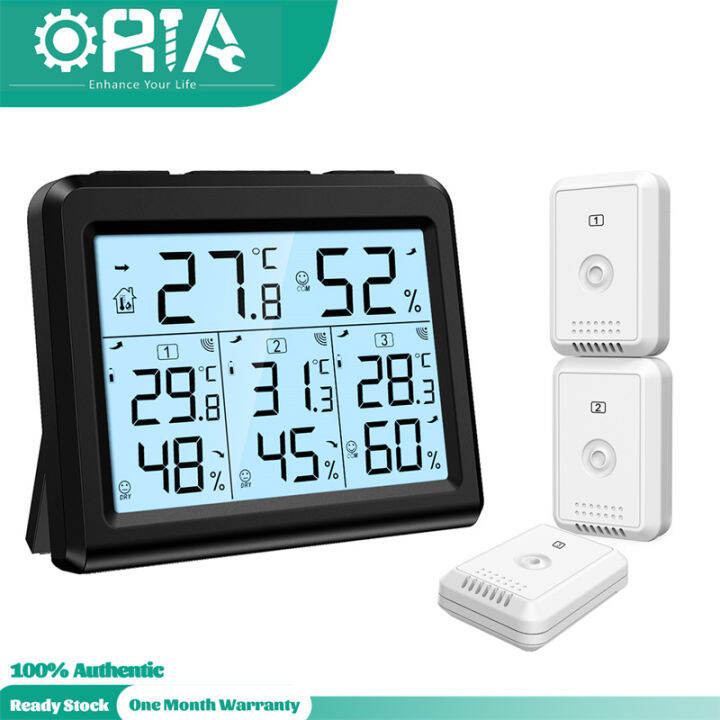 A Shack Oria Indoor Outdoor Room Thermometer With Wireless Sensors