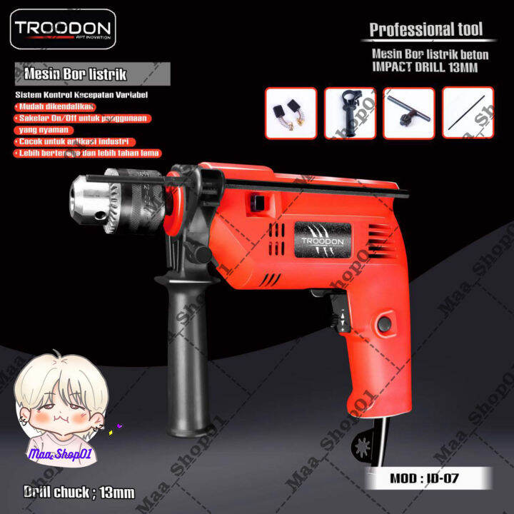 Mesin Bor Beton Impact Drill Mm Bor Tembok Kayu Dan Besi Mm