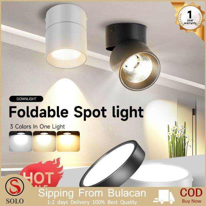 Solo V Ultra Thin Led Foldable Down Light Ceiling Tricolor Spot