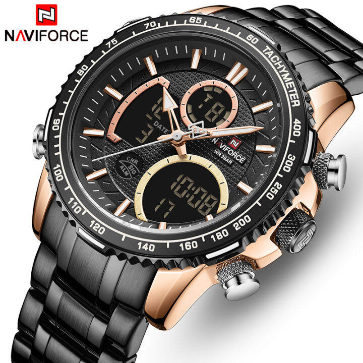 Naviforce Top Brand Luxury Men Watch Quartz Digital Led Male Clock