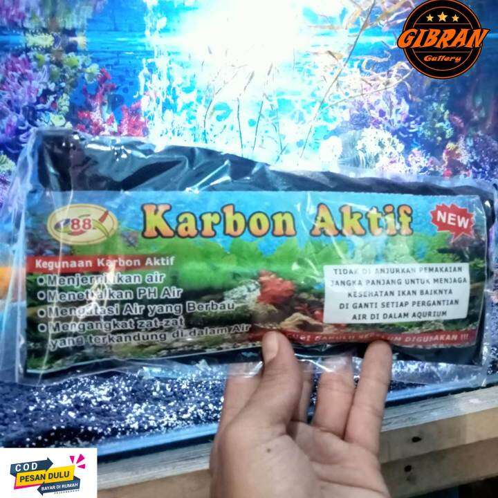 Arang Hitam Karbon Aktif Media Filter Aquarium Menyerap Amonia