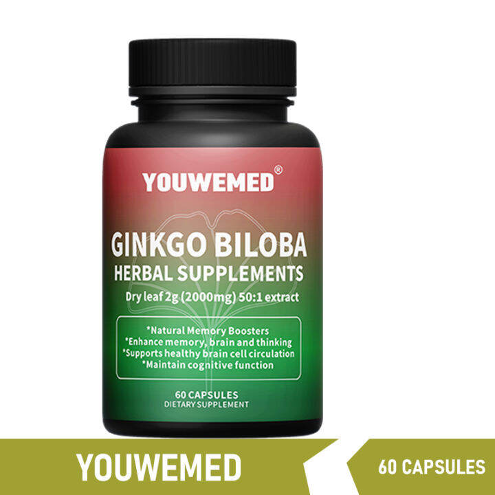 Ginkgo Biloba Per Serving Supports Brain Function Memory Support 60