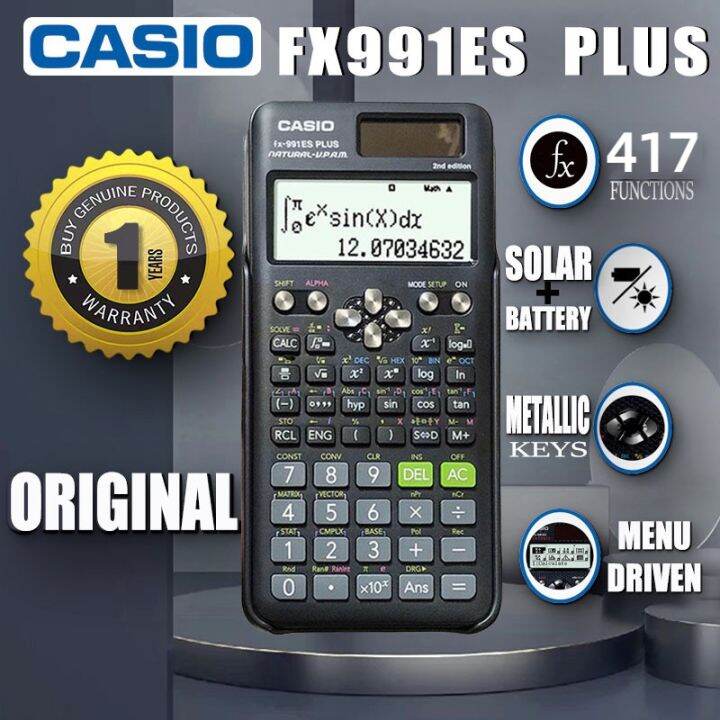 Original Scientific Calculator Casio Fx 991es Plus 2nd Edition Function