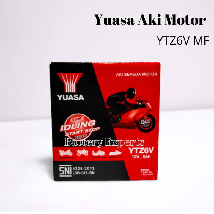 Aki Motor Satria F150 Yuasa YTZ6V High Performance Maintenance Free