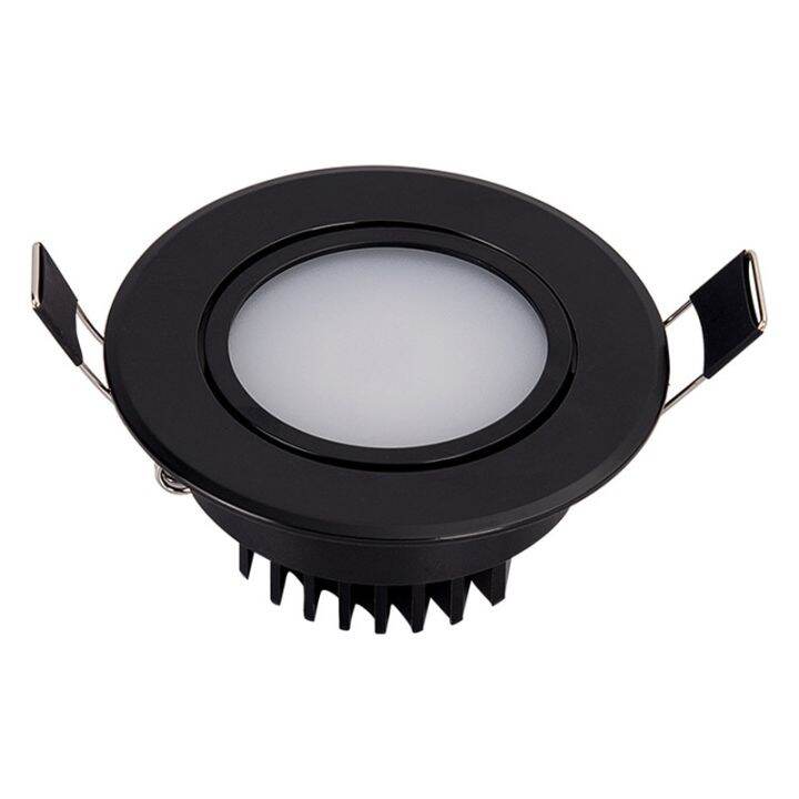 Dimmable Anti Kabut Hitam Led Downlight Lampu Cob Plafon Spot Light W