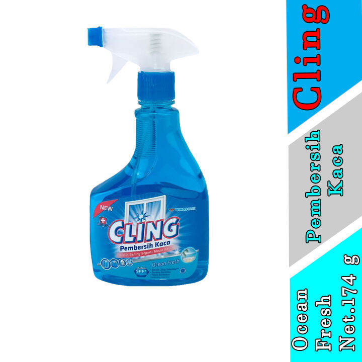 Ocean Fresh Spray Cling Pembersih Kaca Net 440ml Lazada Indonesia