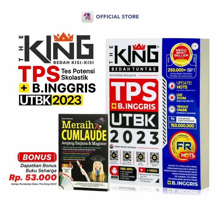 Buku The King Bedah Tuntas Tps Plus Bahasa Inggris Utbk 2023 Lazada