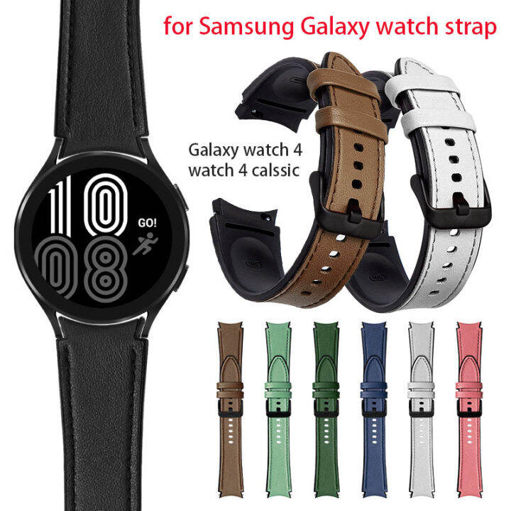 Dây Đeo Bằng Da Cho Samsung Galaxy Watch 4 5 44Mm 40Mm Dây Đeo Silicon