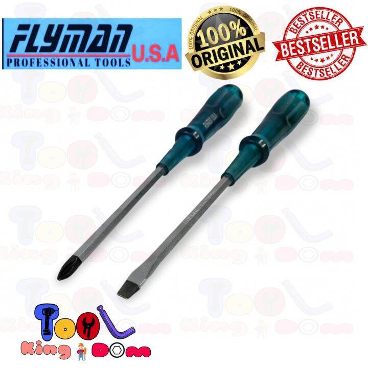 FLYMAN ORIGINAL Screwdriver Set Flat And Phillips Head 6 Long Lazada PH