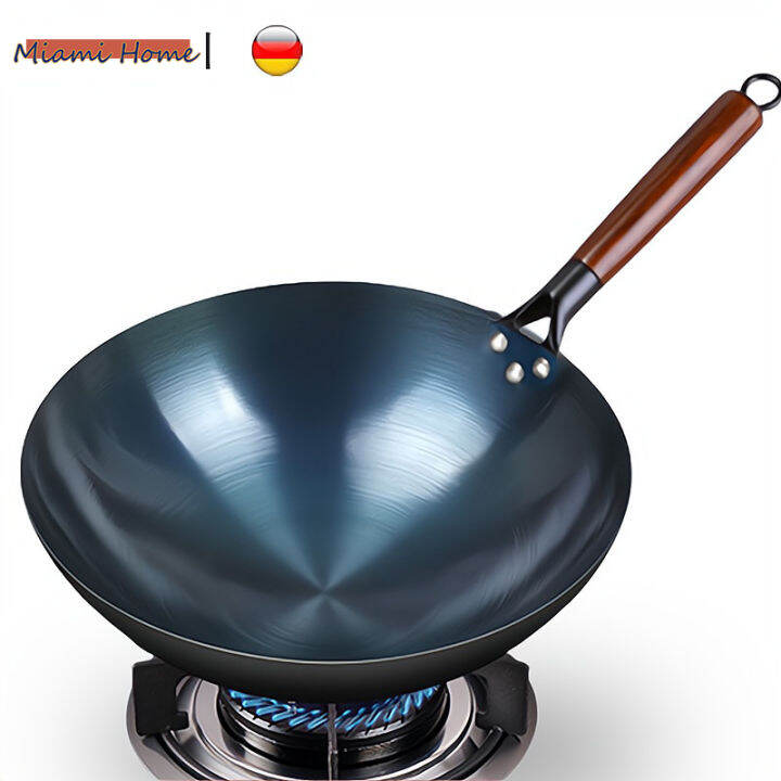 36 38cm Kawali Wok Non Stick Heavy Duty Carbon Steel Wok Pan Lazada PH