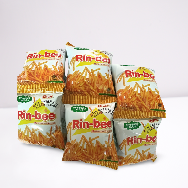 Oishi Rin Bee Makanan Ringan Rin Bee Stik Rasa Keju Renceng Isi 10