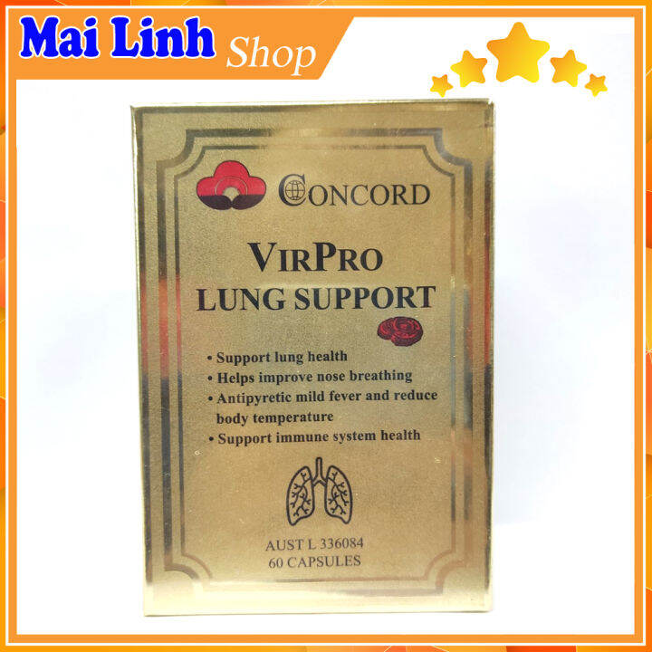 Viên Uống Bổ Phổi Nấm Linh Chi và Đông Trùng Hạ Thảo Concord Virpro