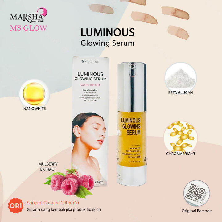 MS GLOW Luminous Glowing Serum Whitening Booster Original Lazada