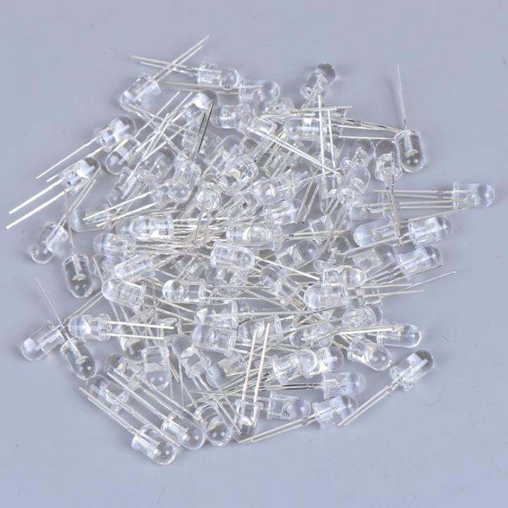 100pcs 5mm LED Assorted Kit White Green Red Blue Yellow Light Emitting