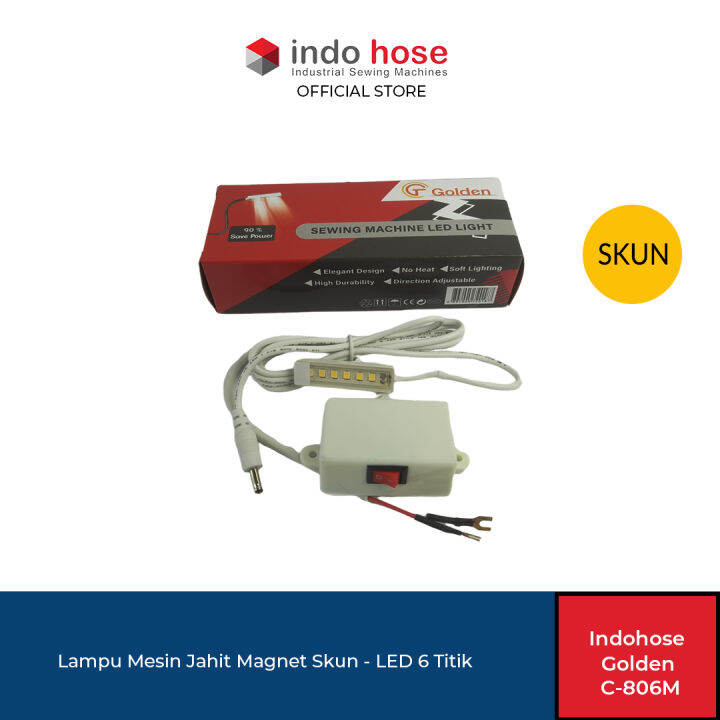 Lampu Mesin Jahit Magnet Skun Allumia C806M LED 6 Titik Indohose