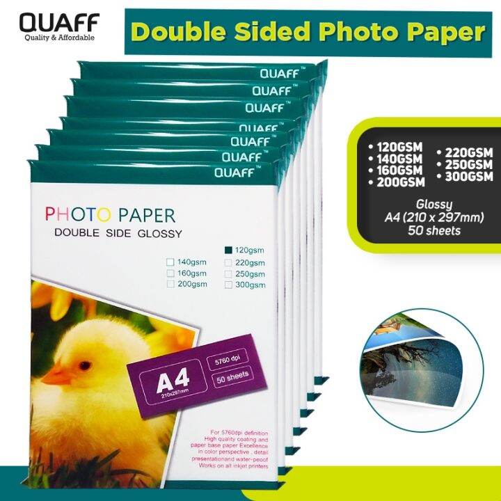 A Size Quaff Double Sided Glossy Photo Paper Sheets Pack Lazada Ph