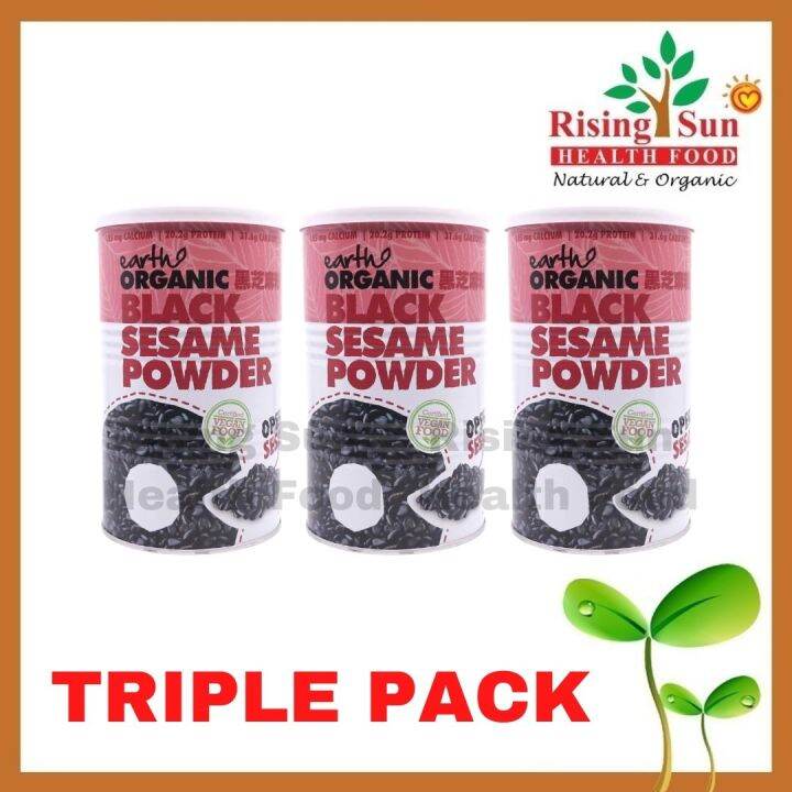 Earth Organic Black Sesame Powder 500g X 3 Triple Pack EXP AUG