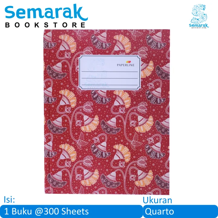 Paperline Hard Cover Buku Tulis Sampul Tebal Quarto 1 Buku 300