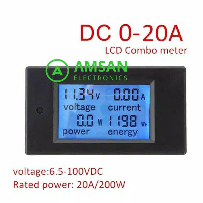 Peacefair Pzem A Kwh Energy Volt Ampere Watt Meter Dc V