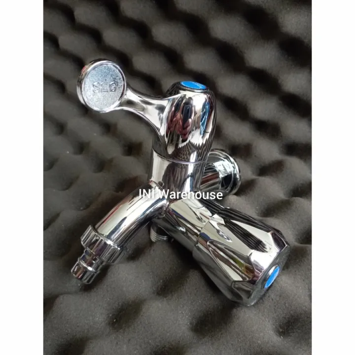 New Soligen Kran Cabang Shower Keran Double Pvc Chrome S C Lazada