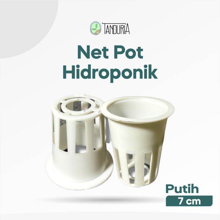 Tanduria Netpot Putih Cm Hidroponik Jaring Original Ecer Netpot