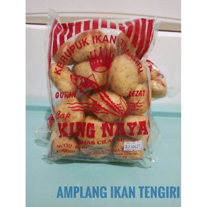 Kerupuk Ikan Tengiri Amplang Krupuk Tenggiri Bulat King Naya Camilan