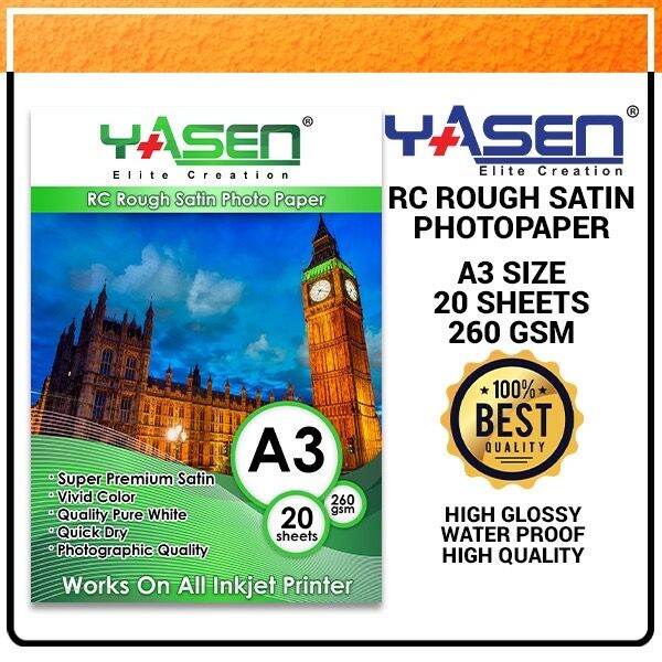 Yasen Rc Rough Satin Photo Paper Gsm A Lazada Ph