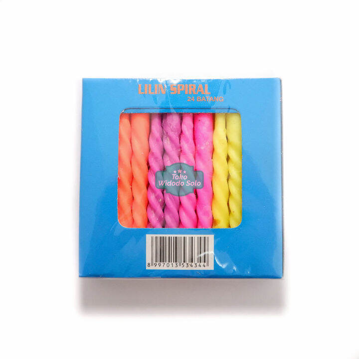 Lilin Shintoeng Spiral Ulang Tahun Warna Pastel Pack Isi Batang