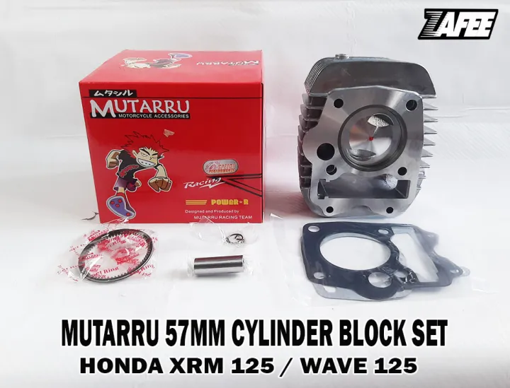 Mutarru Honda Wave Xrm Mm Semi Dome Piston Cylinder Block Set