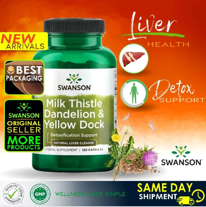 Swanson Milk Thistle Dandelion Yellow Dock Caps Lazada Ph