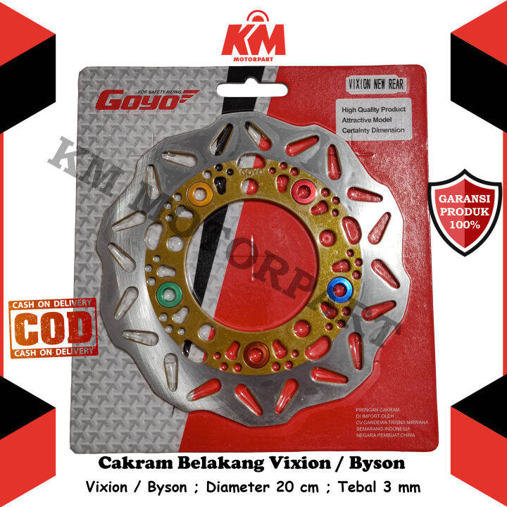 Cakram Belakang Vixion Byson Variasi Piringan Disc Brake Tebal 3mm