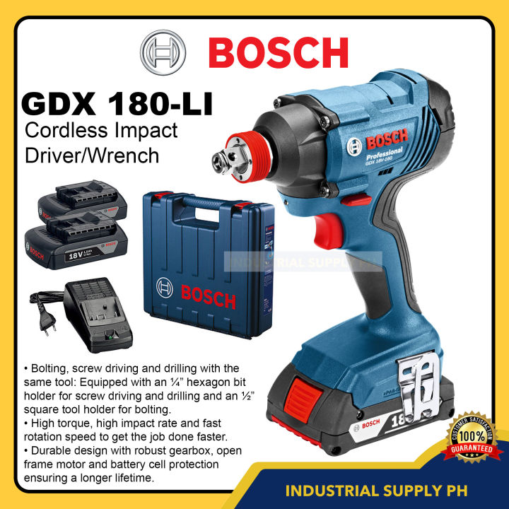 Bosch Gdx Li Cordless Impact Driver Wrench Set Isph Bct