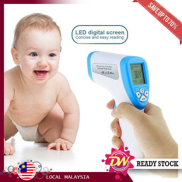 Ready Stock Dwell Lerkonn Led Display Head Body Thermometer Non