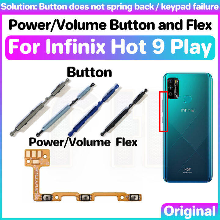 Power Volume Button Flex For Infinix Hot Play X Side Key Switch On