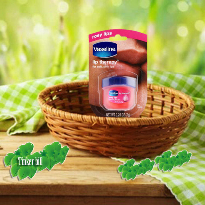 Merah Vaseline Lip Therapy Rosy Lips For Soft Pink Lips Gram