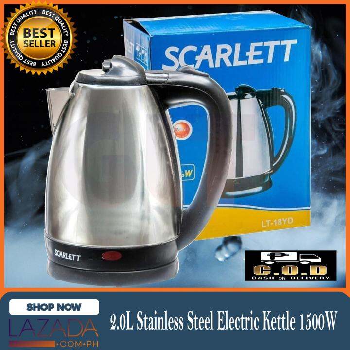 Scarlett 2 0L Stainless Steel Electric Kettle 1500W Lazada PH