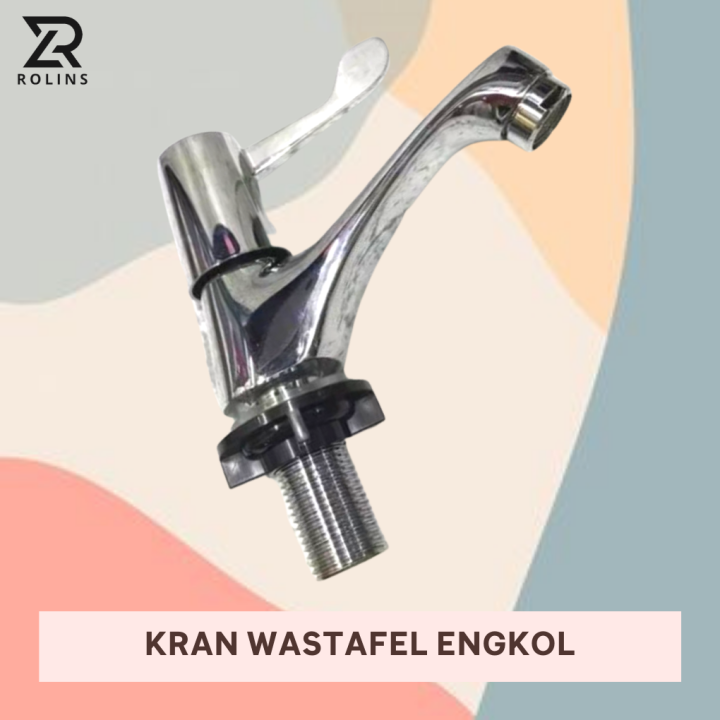 Kran Air Kran Wastafel Engkol Cuci Tangan Stainless Steeel Cucian