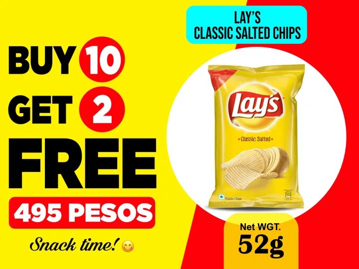 Lays Classic Salted Chips Buy Get Free G Lazada Ph