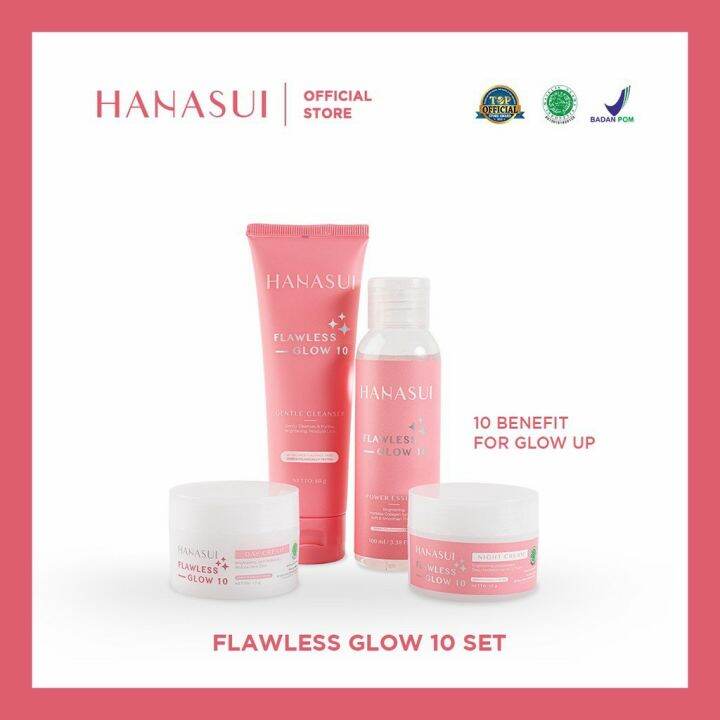 Rangkaian Hanasui Flawless Glow 10 Hanasui Glowing Lazada Indonesia