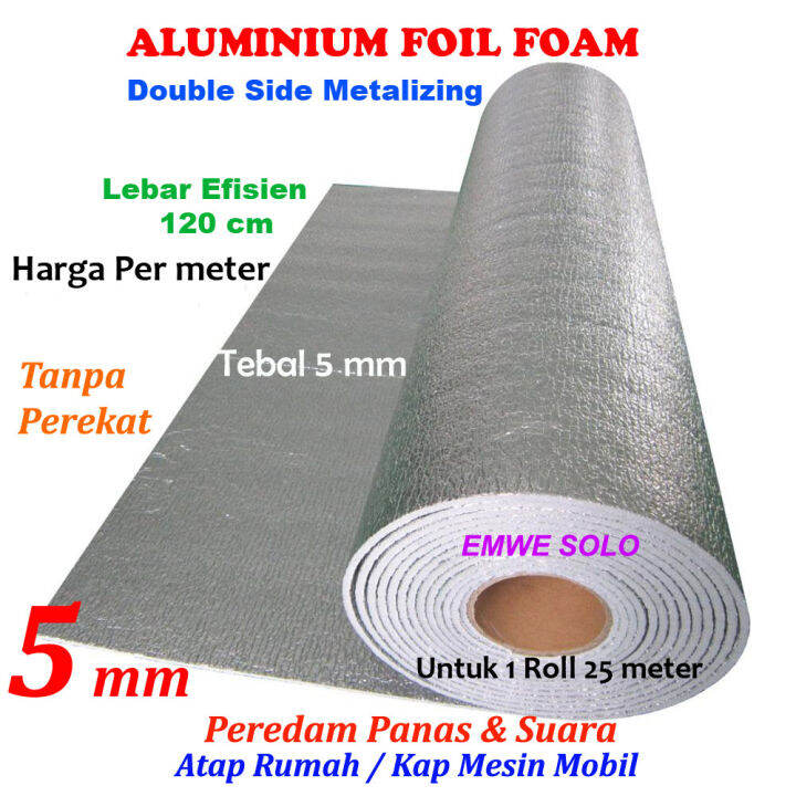 Tebal Mm Thermal Busa Foam Aluminium Foil Peredam Panas Dan Suara Kap