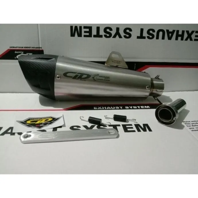 SILENCER KNALPOT ONLY CLD RACING SHARK SERIES LONG HITAM CARBON