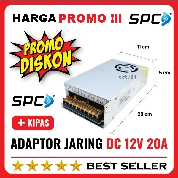 Power Supplay Adaptor Jaring Spc Dc V A Garansi Th Ukuran