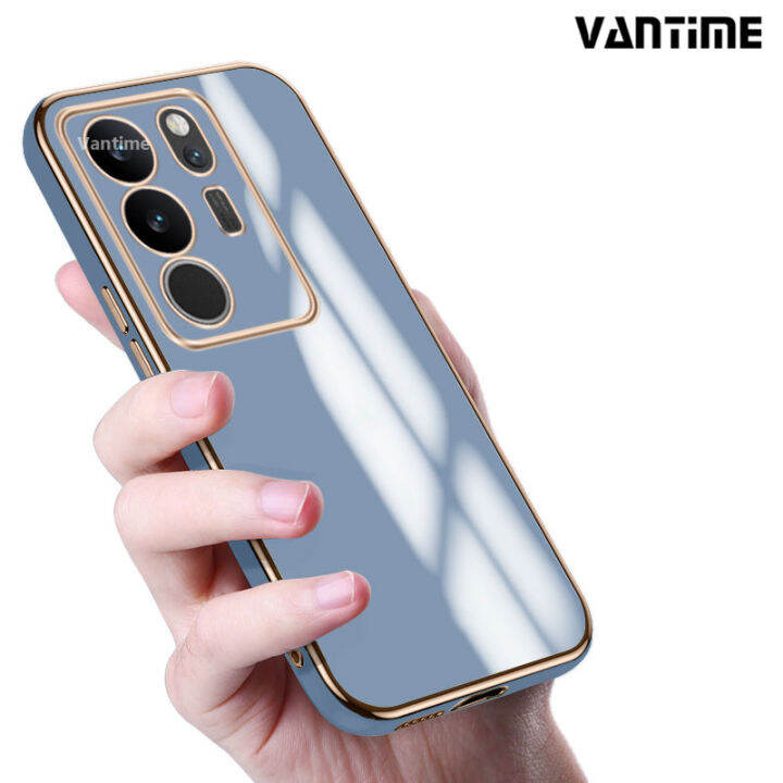 Vantime For Vivo V29 5G Luxury 6D Plating Soft Silicone Square Frame