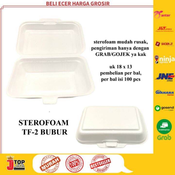 Bungkus Kotak Makanan Lunch Box Gabus Sterofoam Styrofoam TF 2 TF 2